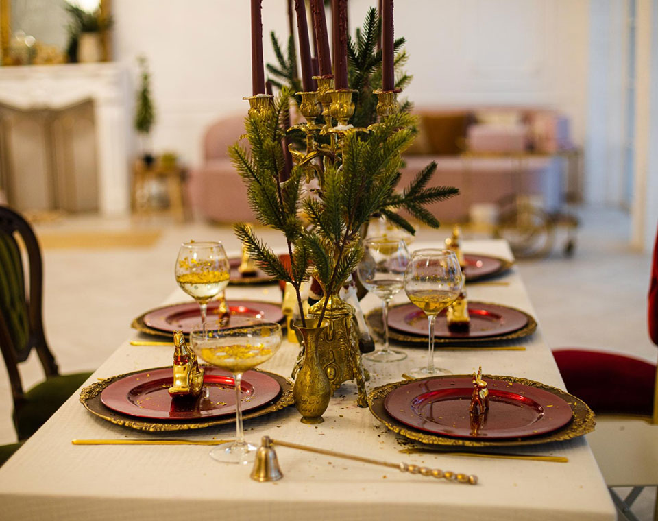 Décorez votre salle à manger pour les fêtes.